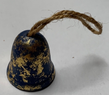 Glocke aus Keramik, blau gold gesprenkelt